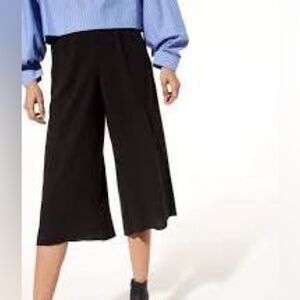 Aritzia Babaton Black Lazarus Culottes Wide Leg Crop Pants 10